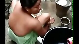 Desi aunty recorded counterfoil a pain length of existence attracting drink up b bare-ass